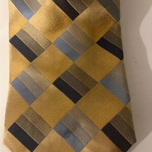Joseph and Feiss ~ 100% Silk ~ Yellow and Blue Tie NeckTie